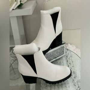 MIA White Ankle Boots - New in Box